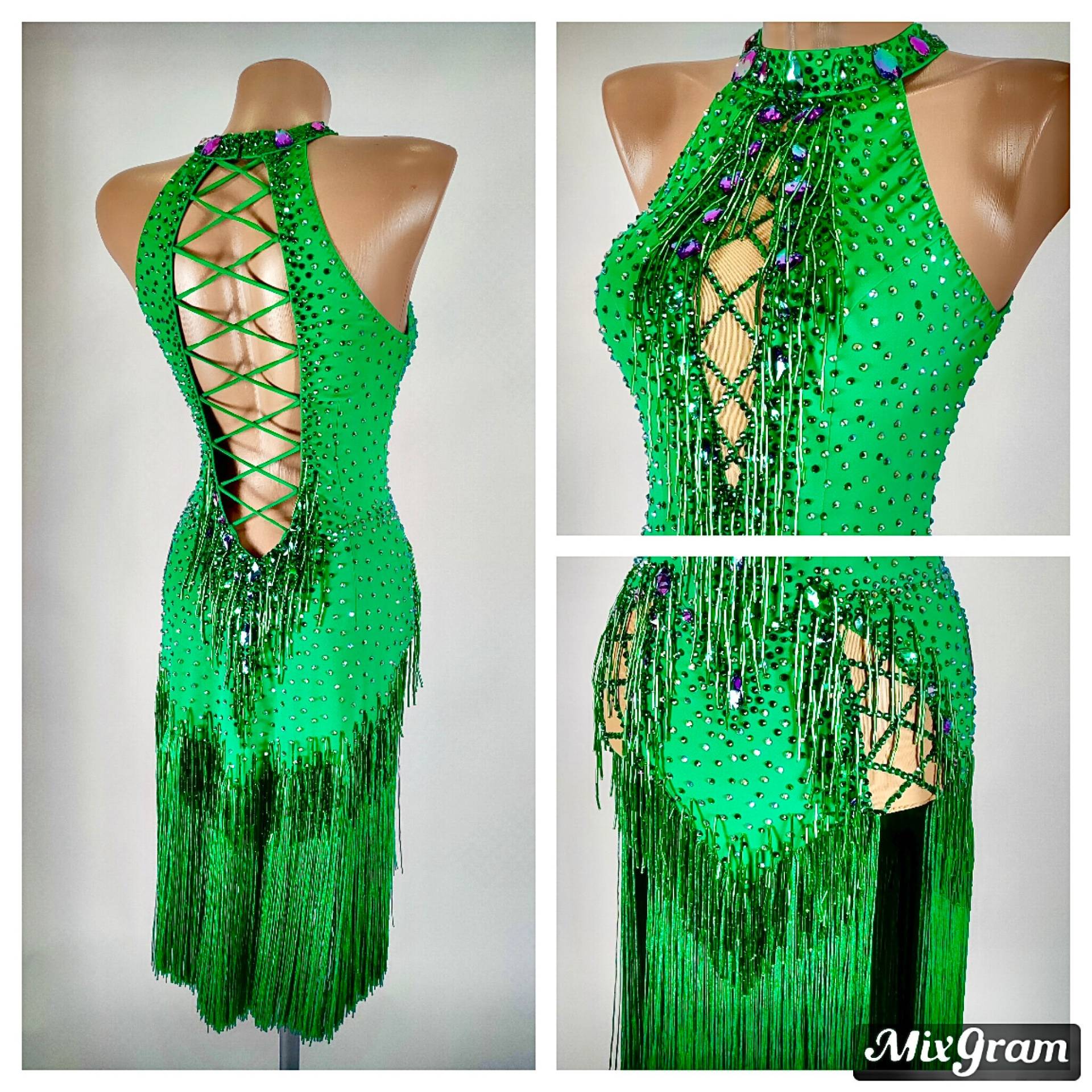 standard Latein Tanzkleid Mit Swarovski Kristallen von NazarDanceBoutique