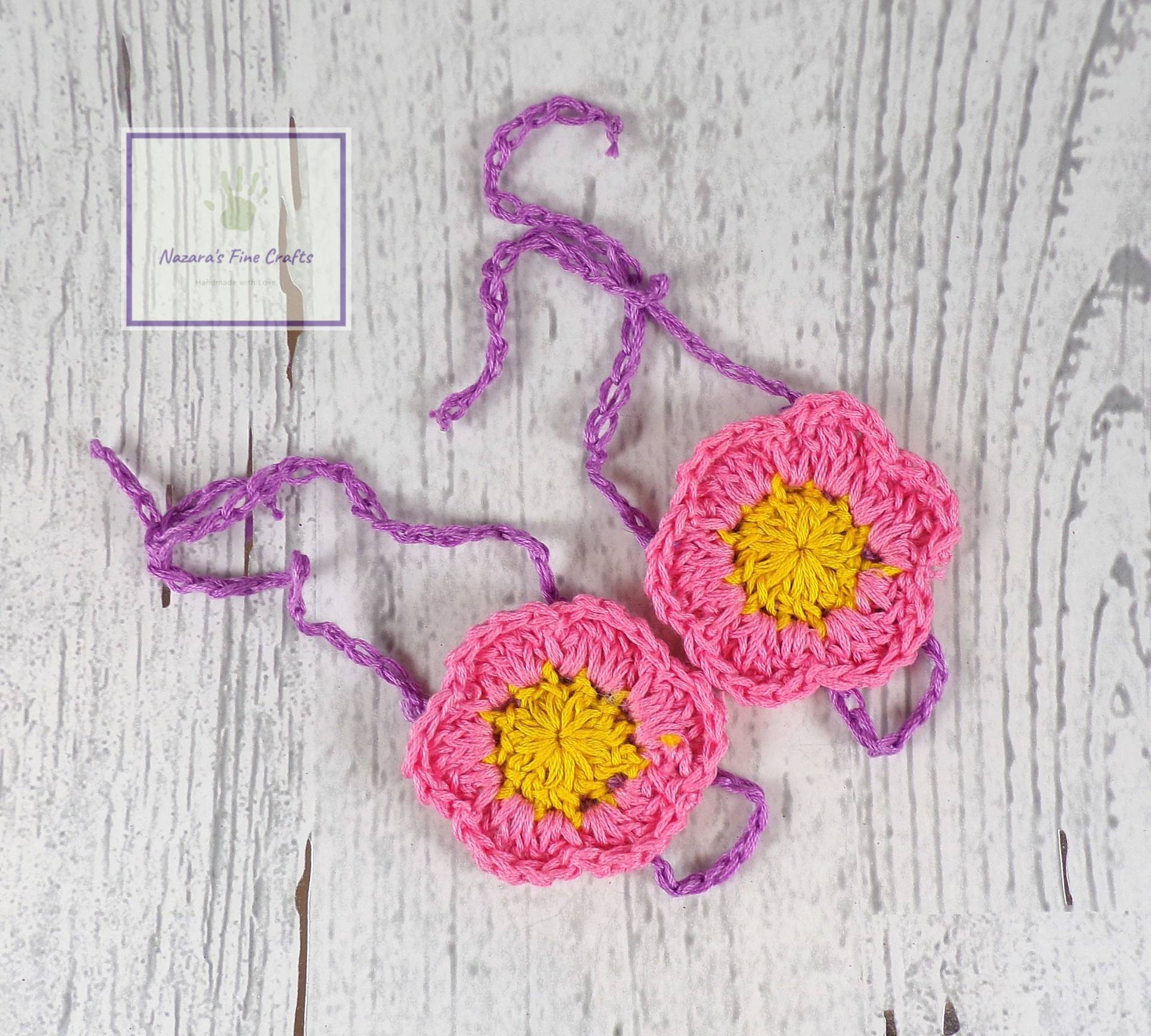 Gehäkelte Säugling Blume Barfuß Sandalen von Nazarasfinecrafts