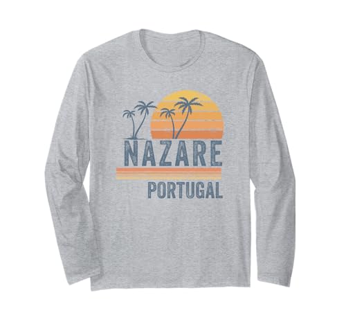 Nazare Portugal Strand Souvenir Portugiesische Reise Männer Frauen Langarmshirt von Nazare Portugal Souvenir Portuguese t