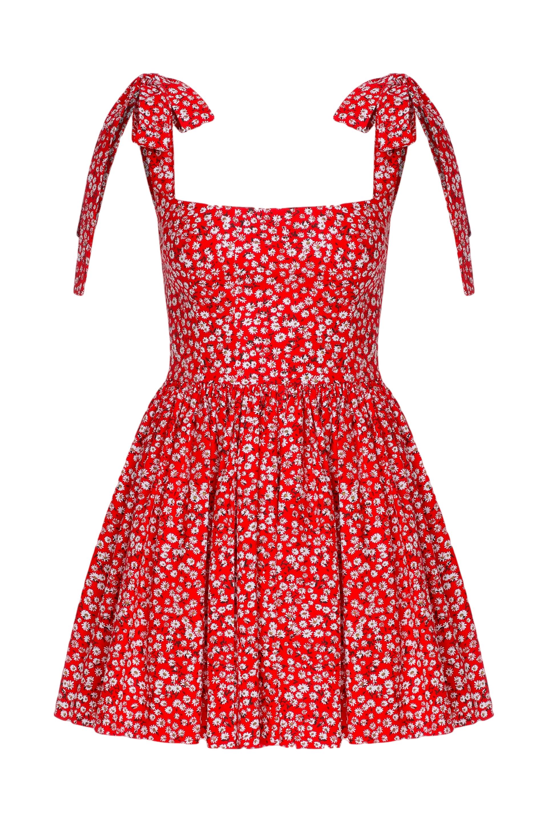 Audree Floral Print Poplin Mini Dress in Candy Red - Red - L - Nazli Ceren - Mini dresses Audree Floral Print Poplin Mini Dress in Candy Red - Red - L - Nazli Ceren - Mini dresses von Nazli Ceren