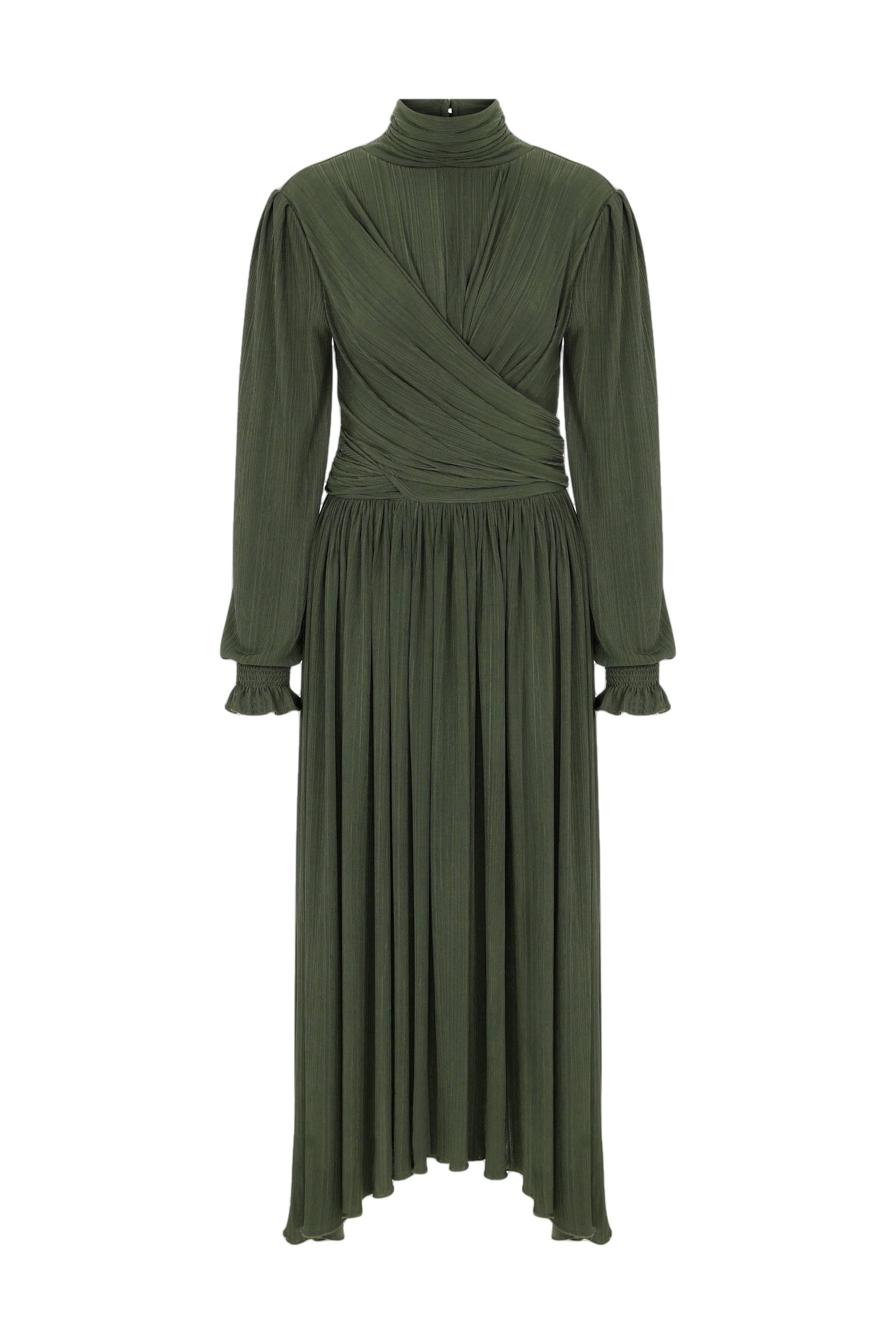 Austin Long Dress in Khaki von Nazli Ceren