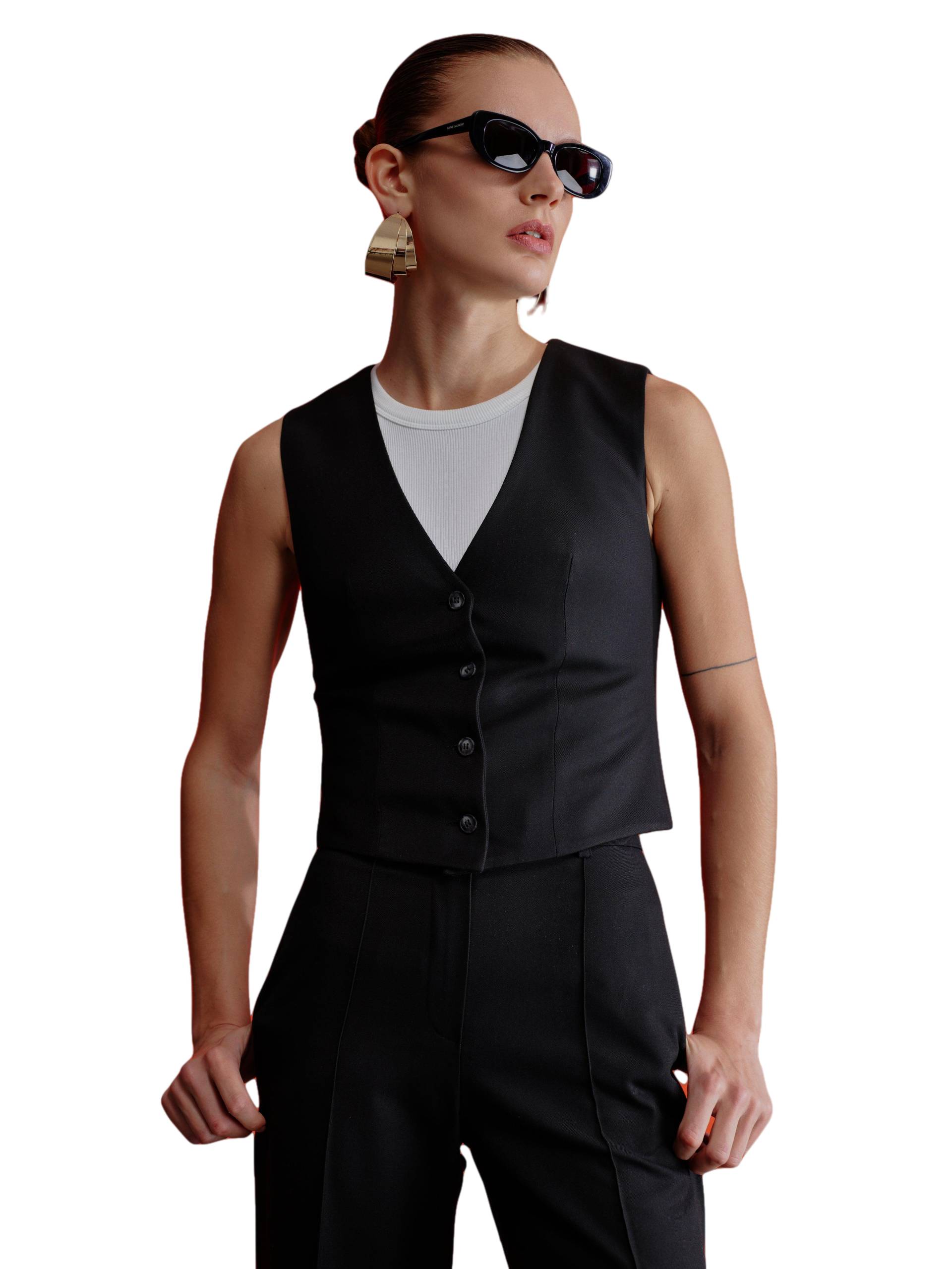 Brita Vest In Black von Nazli Ceren