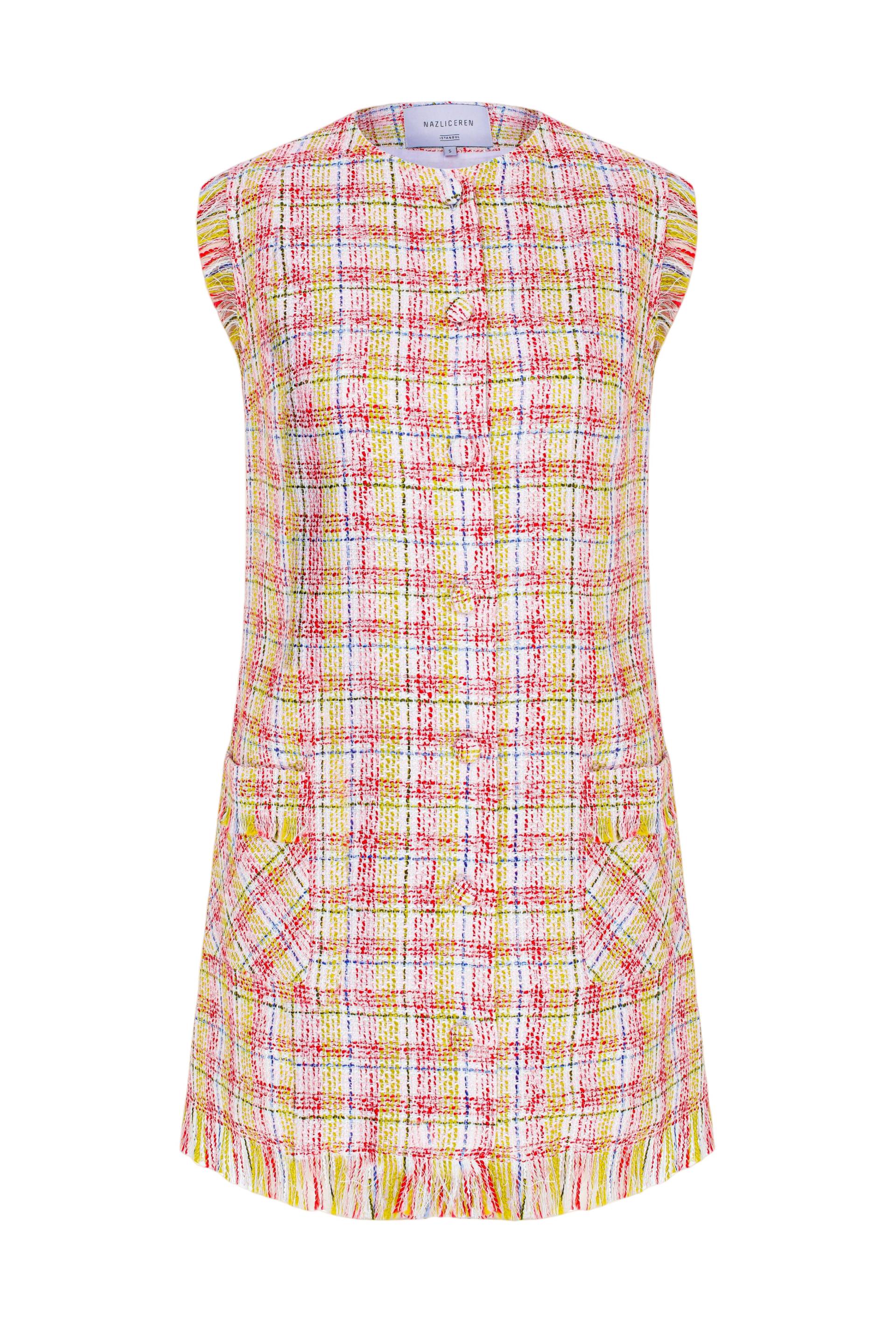 Chloe Cotton Tweed Mini Dress von Nazli Ceren