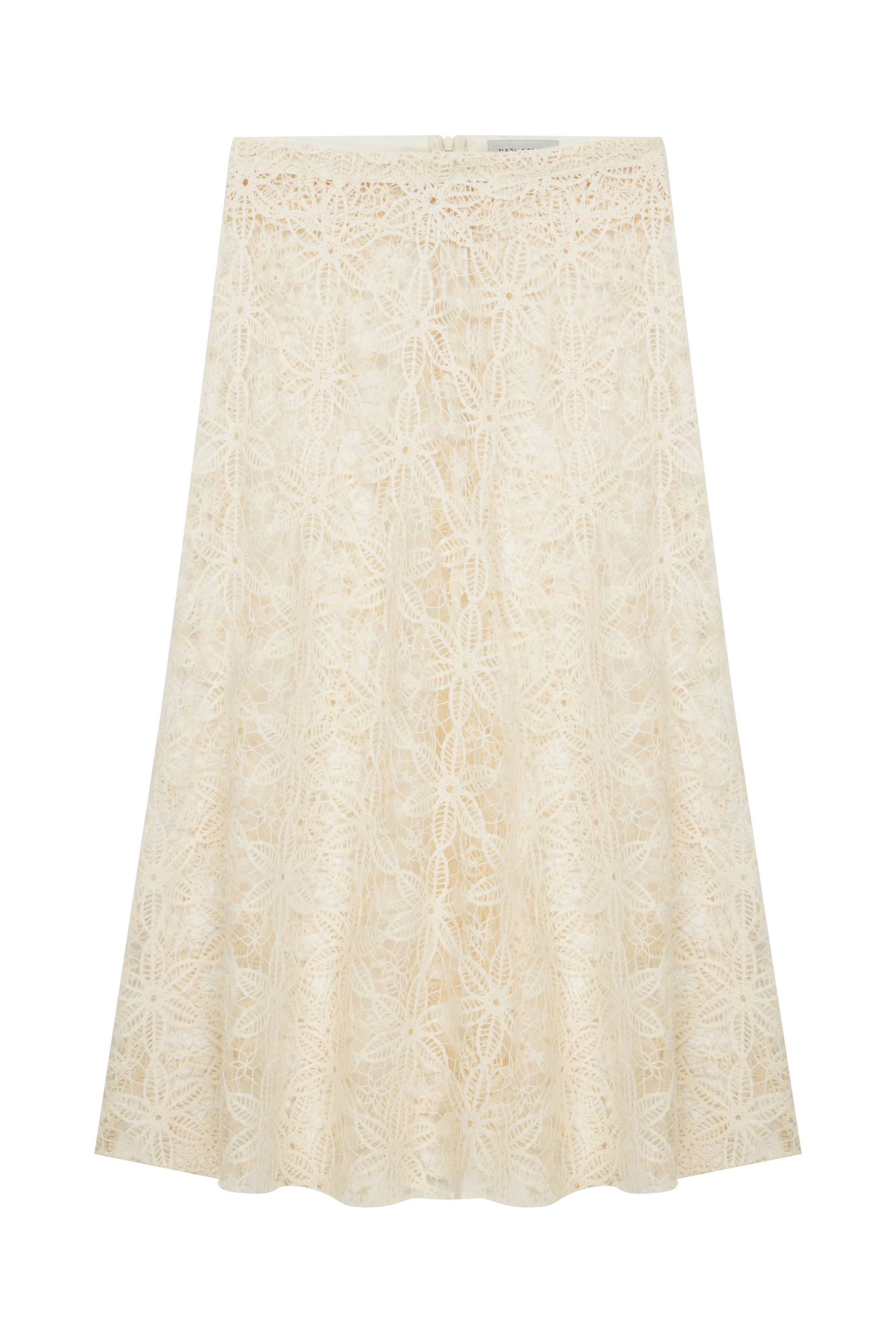 Clea Crochet Midi Skirt in Pear Sorbet - Beige - S - Nazli Ceren - Midi skirts Clea Crochet Midi Skirt in Pear Sorbet - Beige - S - Nazli Ceren - Midi skirts von Nazli Ceren