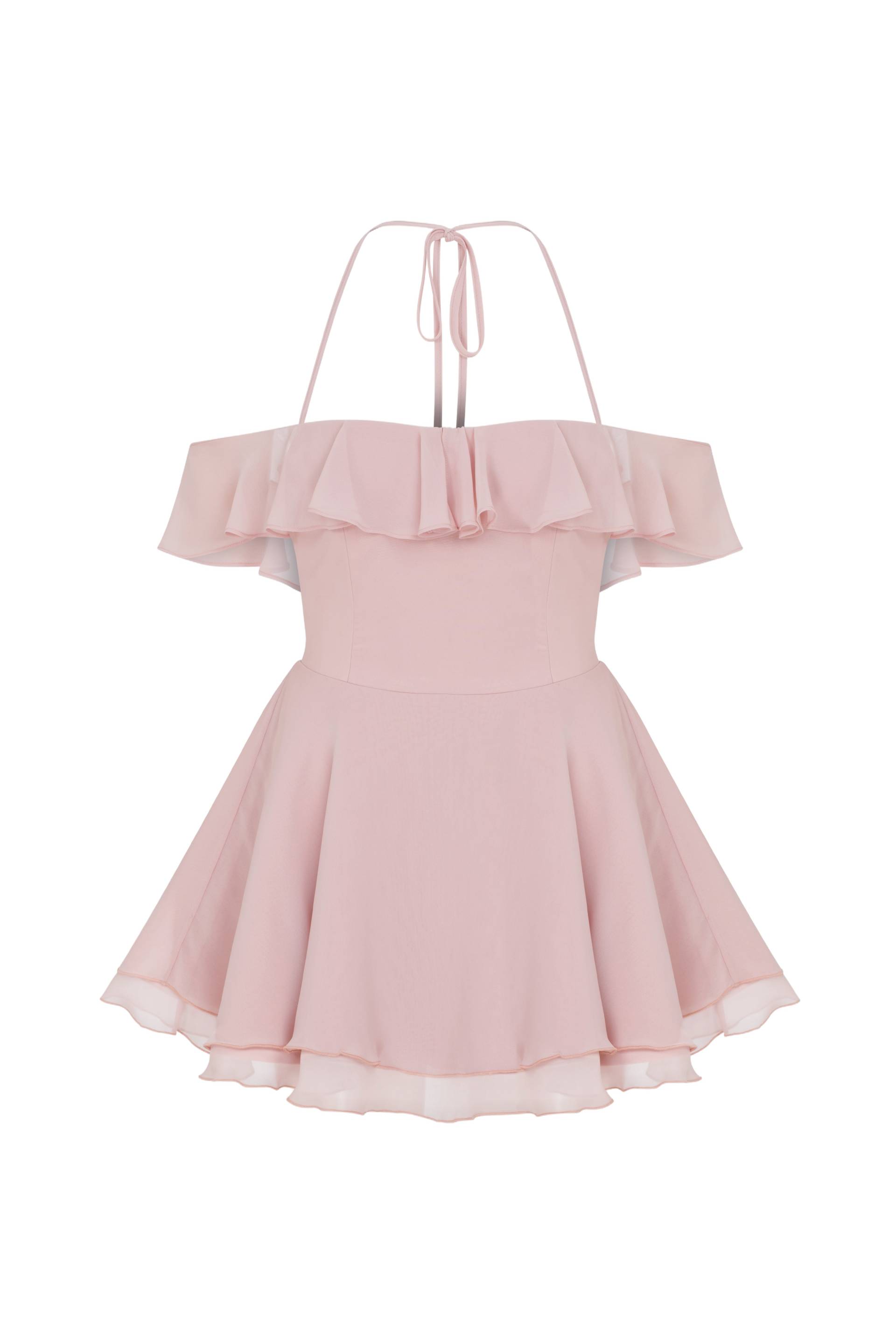 Nazli Ceren | Evie Mini Dress In Tender Peach | Women's Pale Pink Mini dresses Nazli Ceren | Evie Mini Dress In Tender Peach | Women's Pale Pink Mini dresses von Nazli Ceren