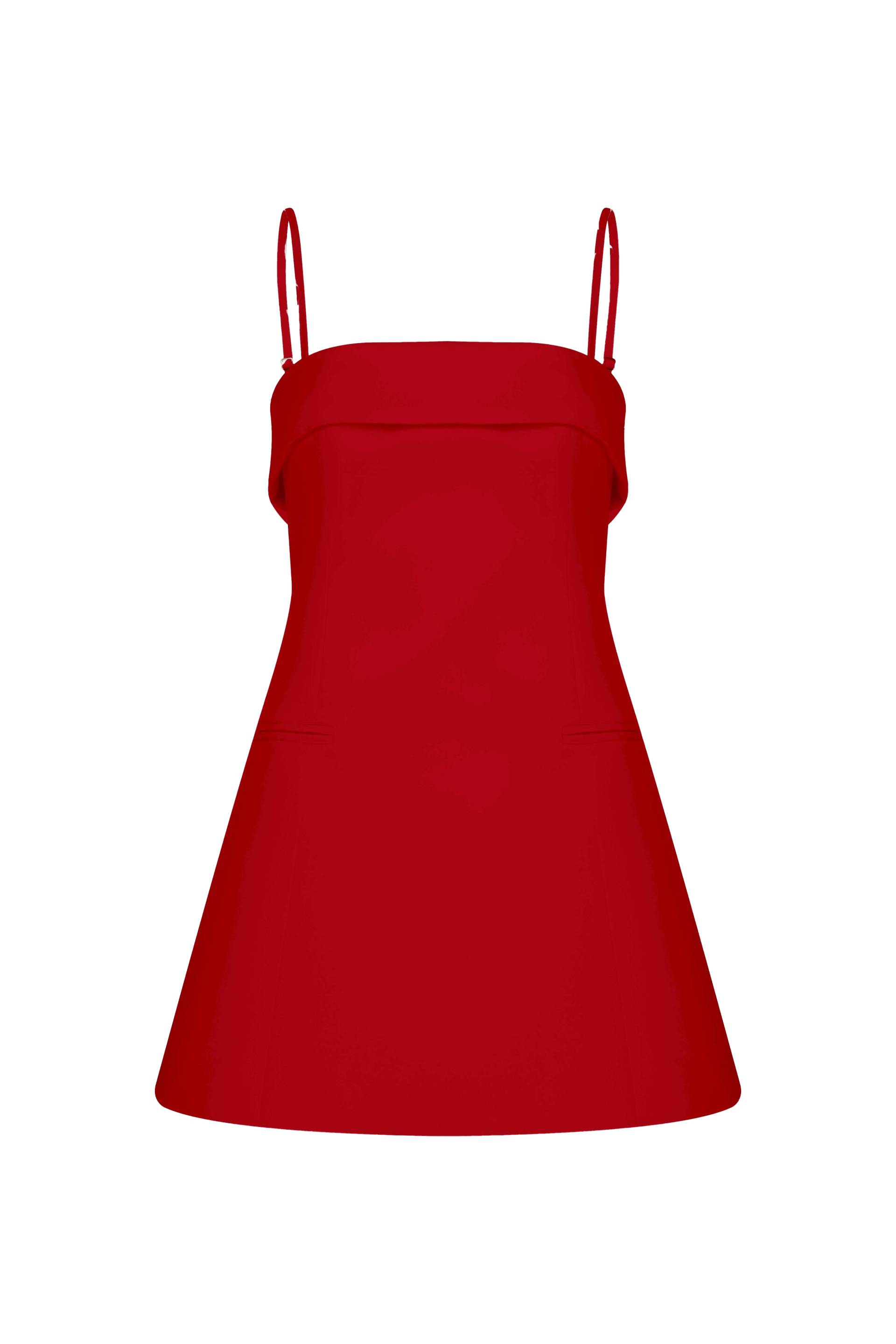 Gaia Mini Dress in Fiery Red von Nazli Ceren