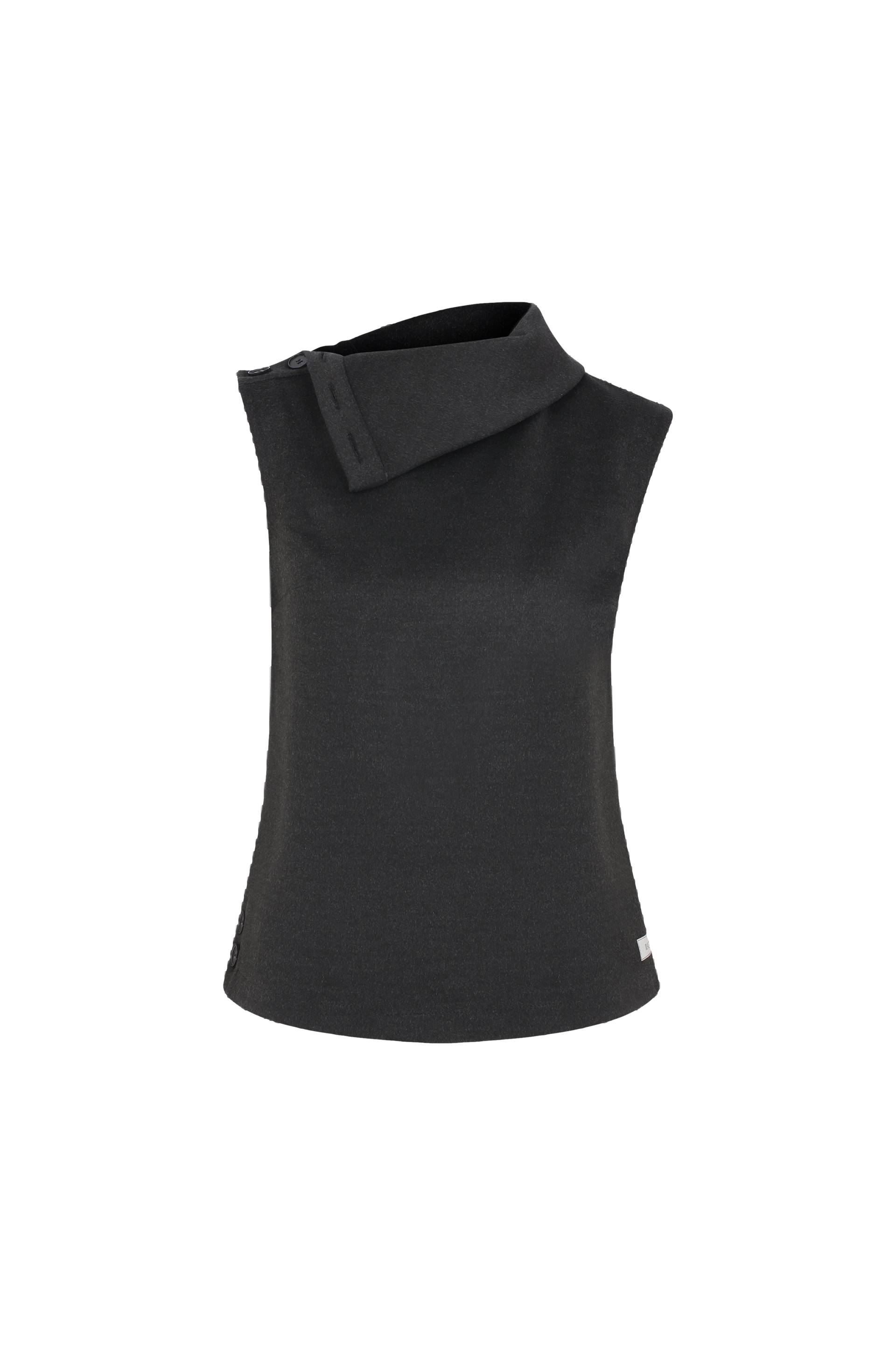 Geena Sleeveless Roll-Neck Top - Black - S - Nazli Ceren - Tops Geena Sleeveless Roll-Neck Top - Black - S - Nazli Ceren - Tops von Nazli Ceren