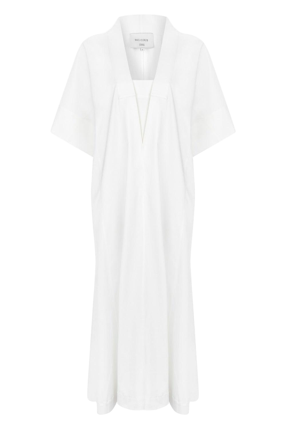 Gena V-Neck Cotton Dress von Nazli Ceren