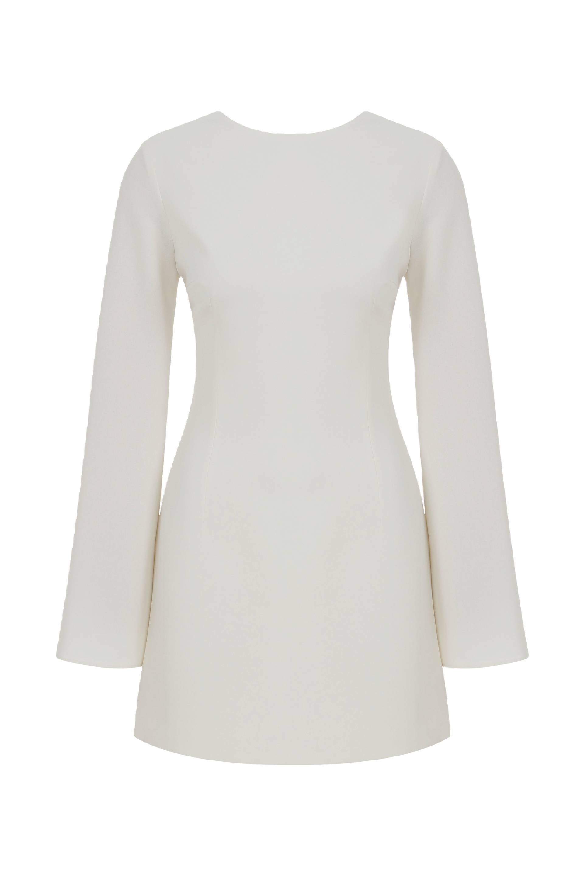 Ira Tie-Back Crepe Mini Dress in Blanche von Nazli Ceren