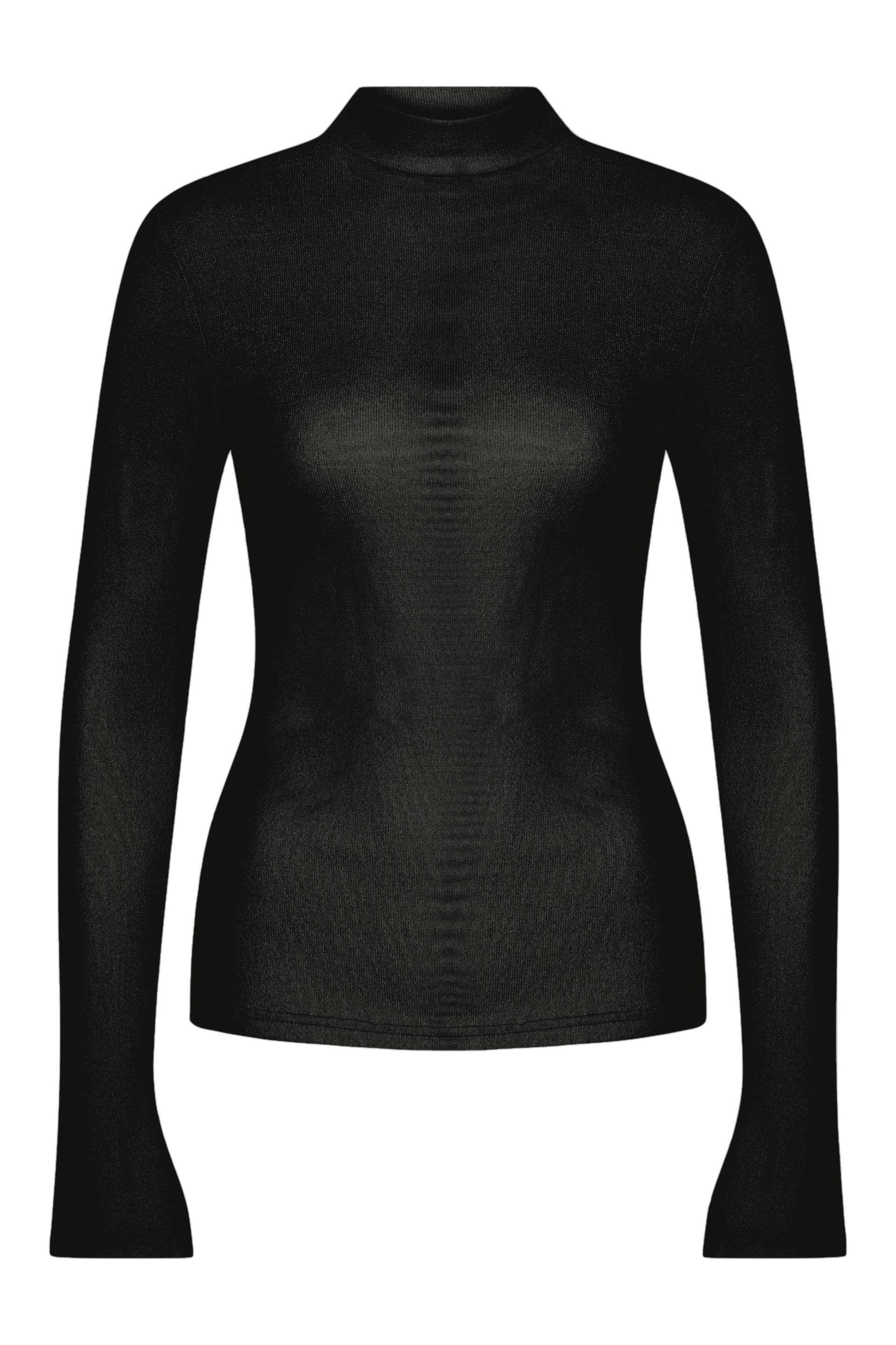 Jenn Ribbed Turtleneck in Black von Nazli Ceren