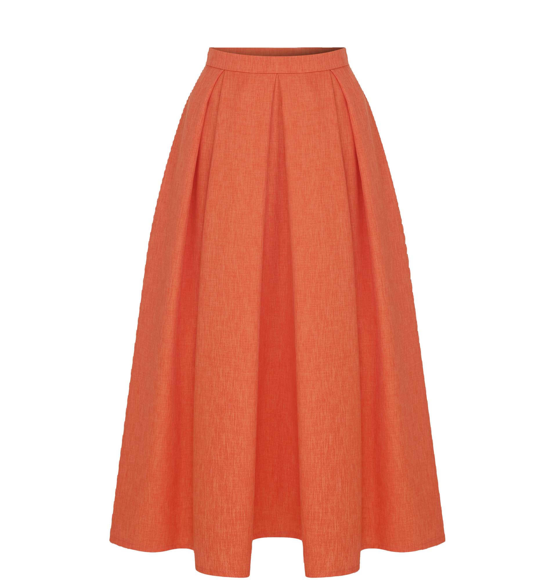 June Midi Skirt in Spicy Orange von Nazli Ceren