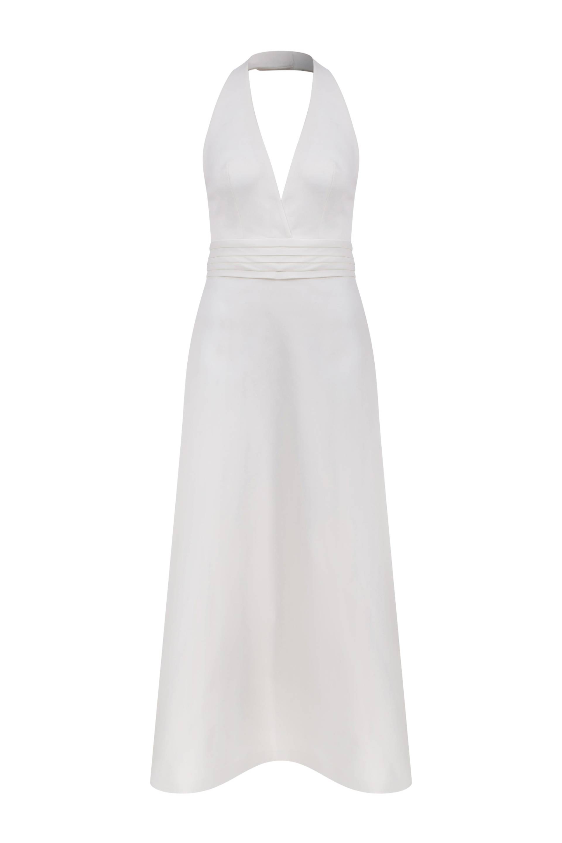 Nazli Ceren | Lauryn Midi Dress In Vanilla Ice | Women's White Midi dresses von Nazli Ceren