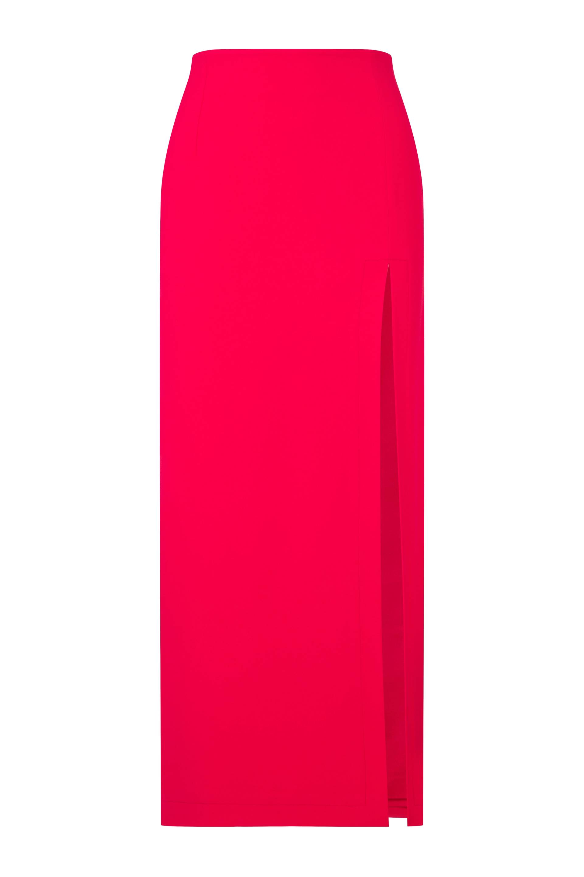 Lea Crepe Maxi Skirt in Paprika Red von Nazli Ceren