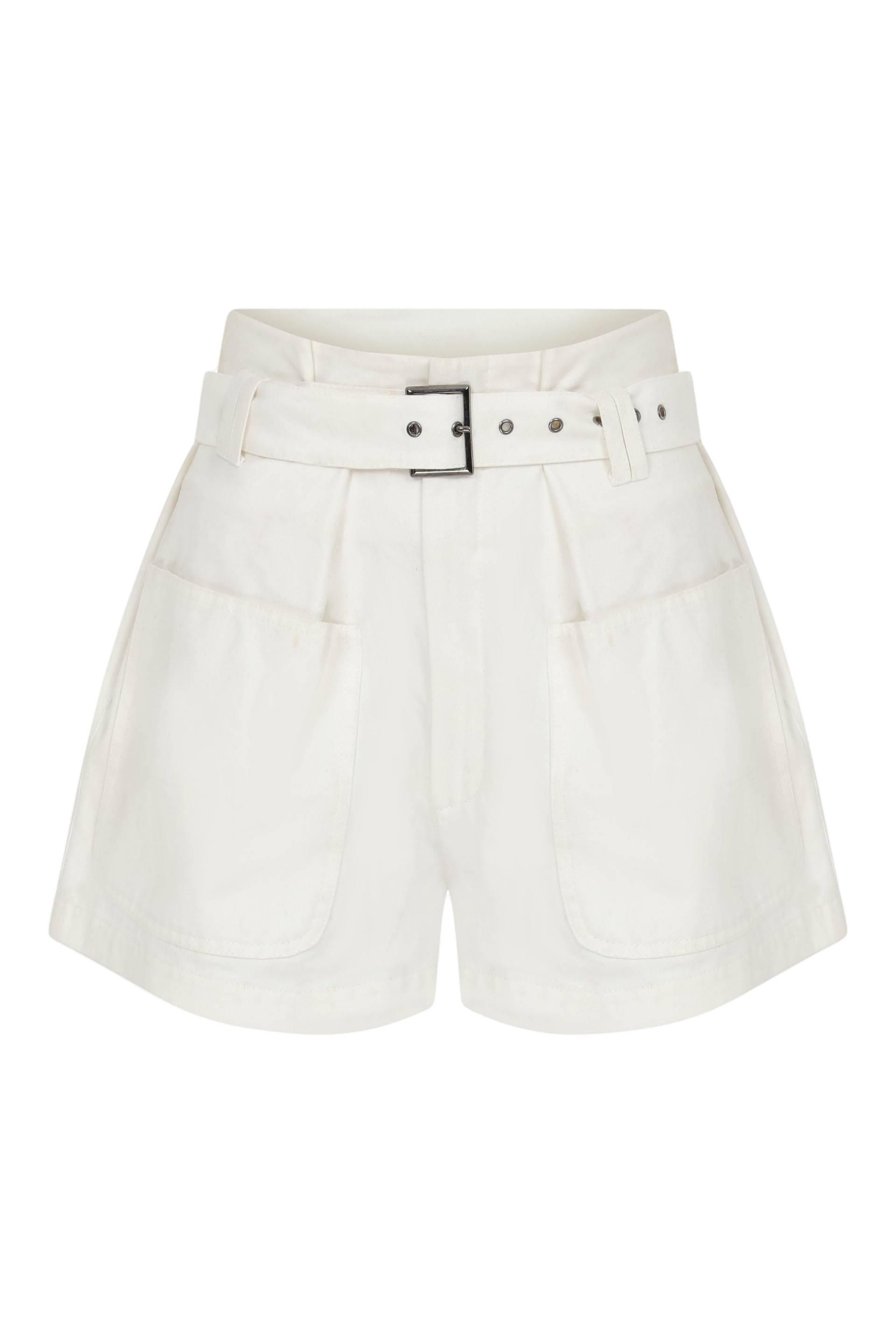 Louis White Cotton Shorts von Nazli Ceren