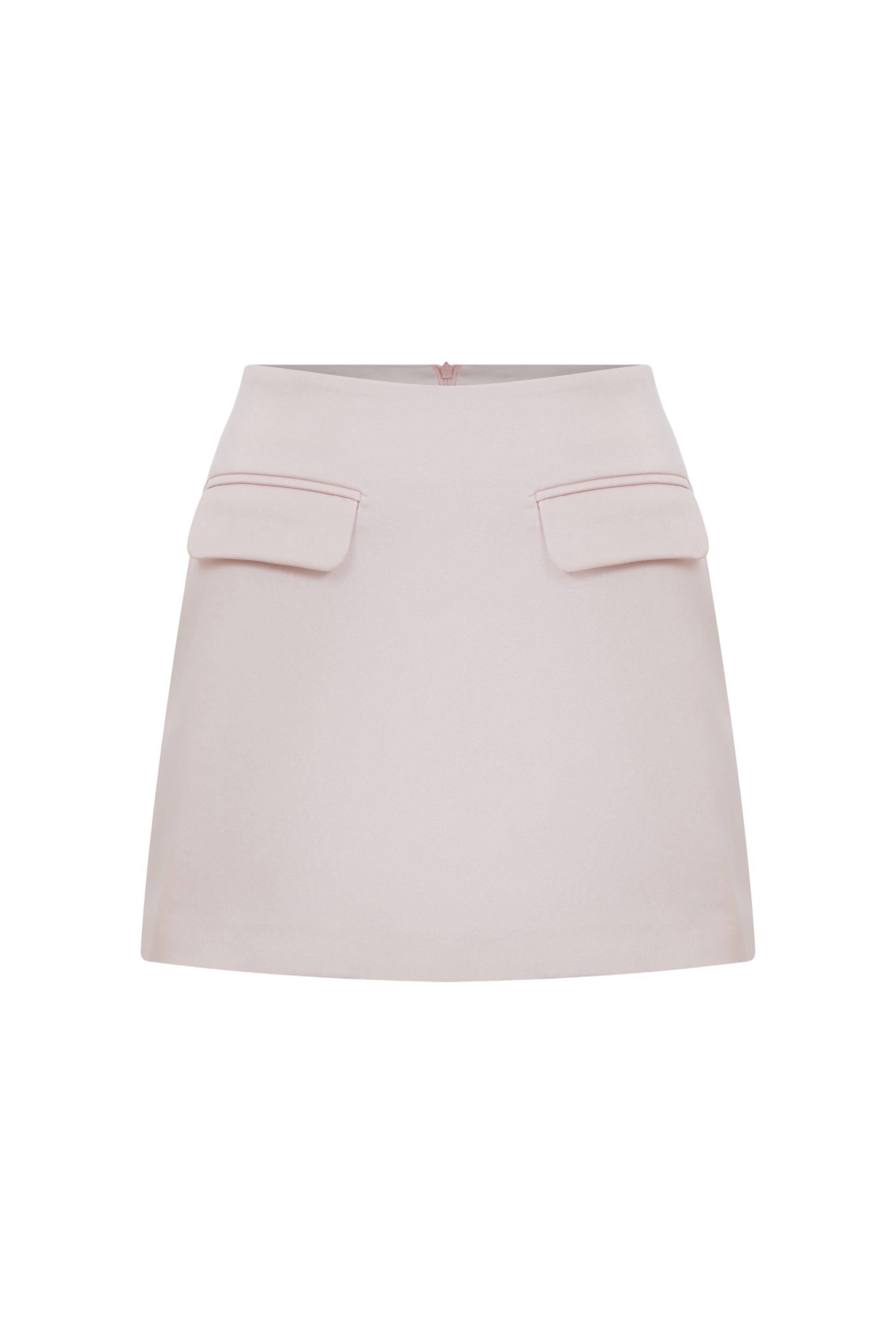 Nazli Ceren | Marde A-Line Mini Skirt In Cloud Pink | Women's Pale Pink Mini skirts von Nazli Ceren