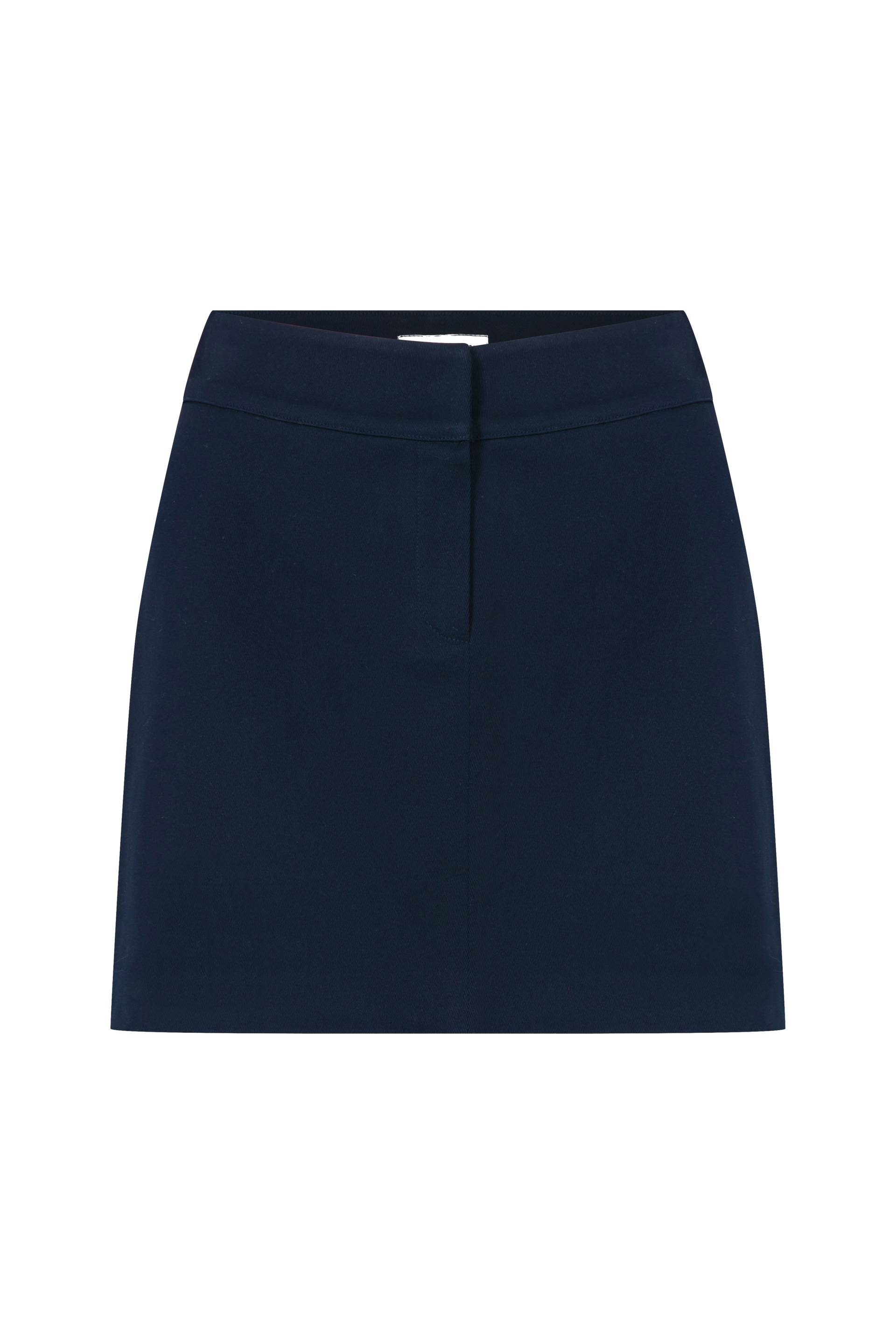 Marde Cotton Mini Skirt in Deep Cobalt von Nazli Ceren