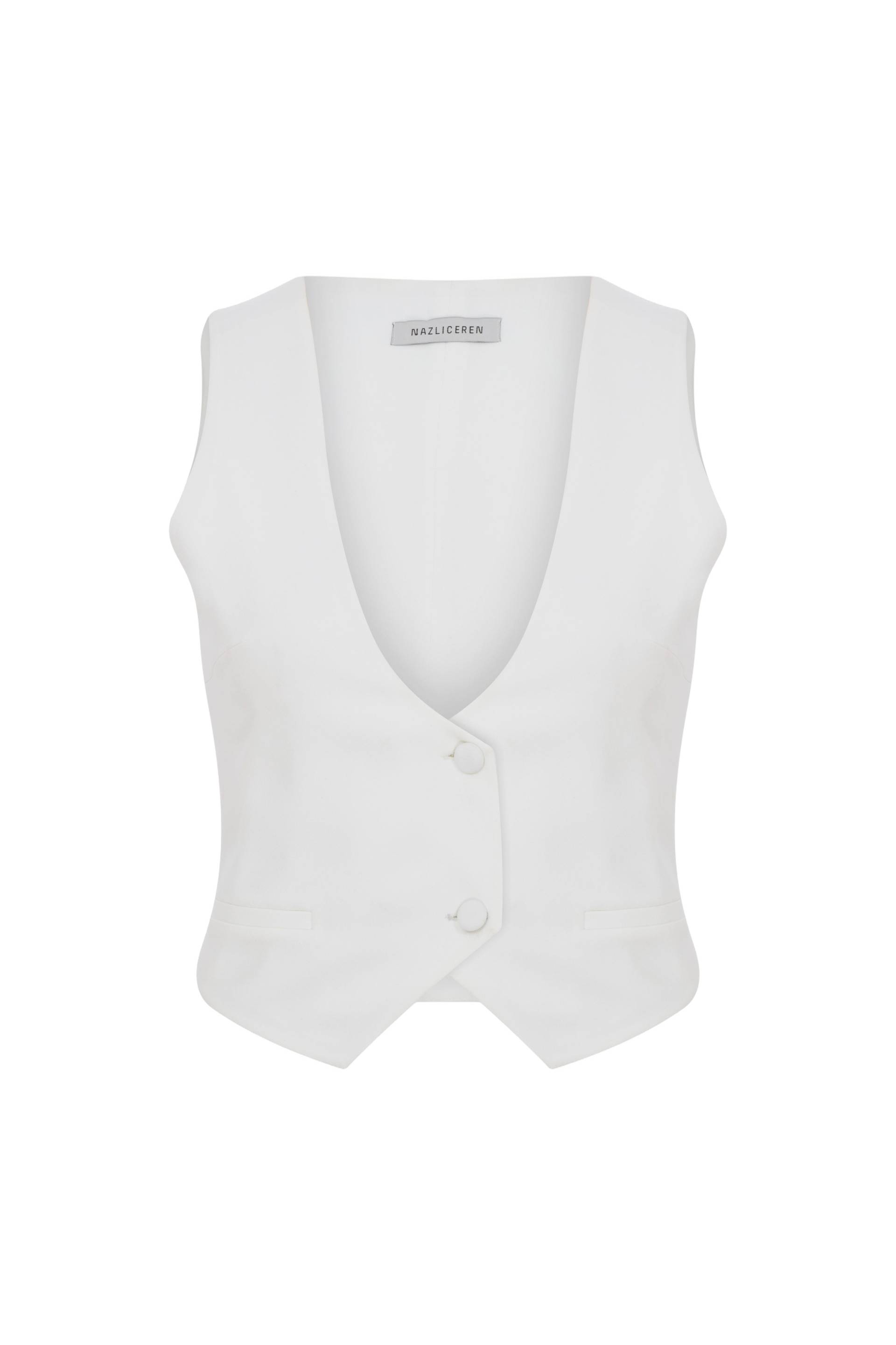 Nazli Ceren | Marielle Vest | Women's White Vests von Nazli Ceren