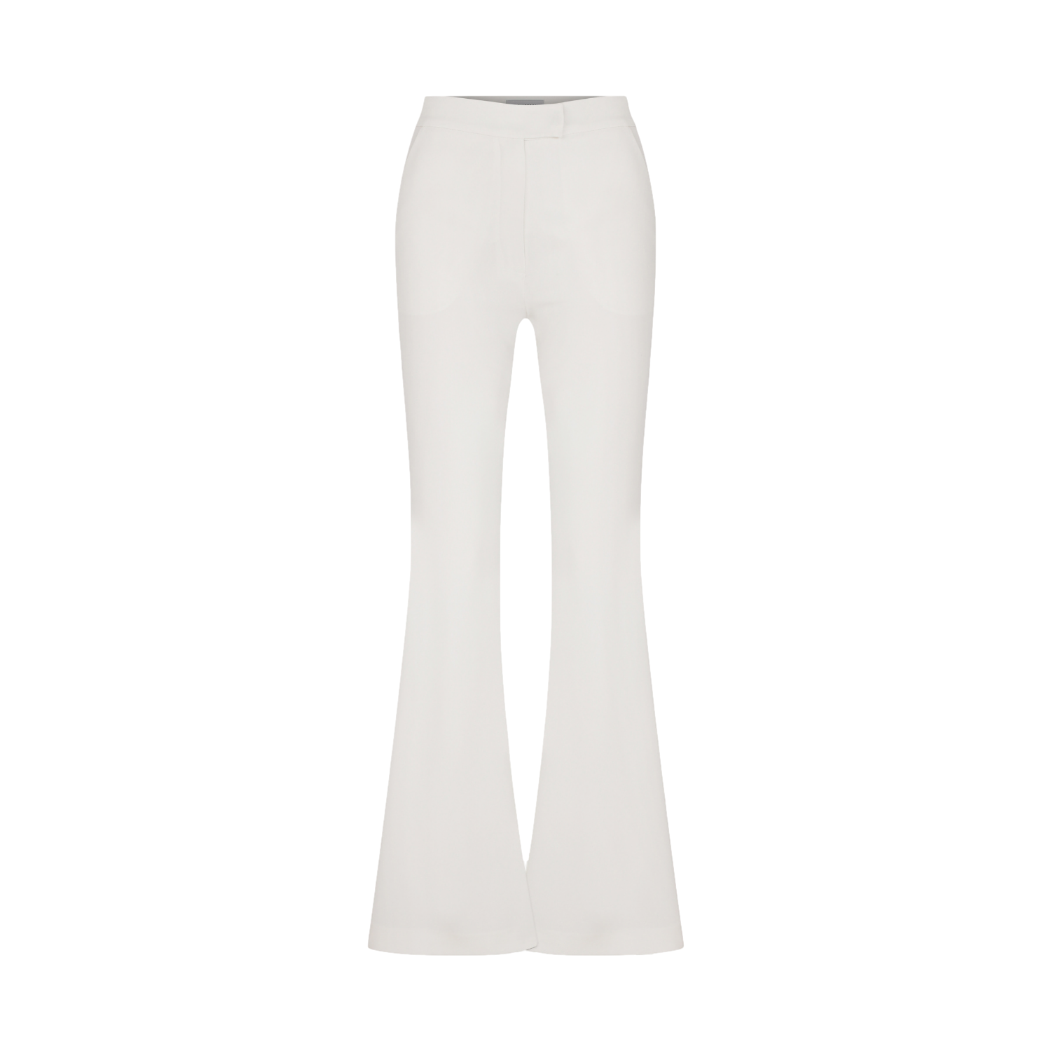 Marylebone Crepe Flared Trousers in Vanilla Ice von Nazli Ceren