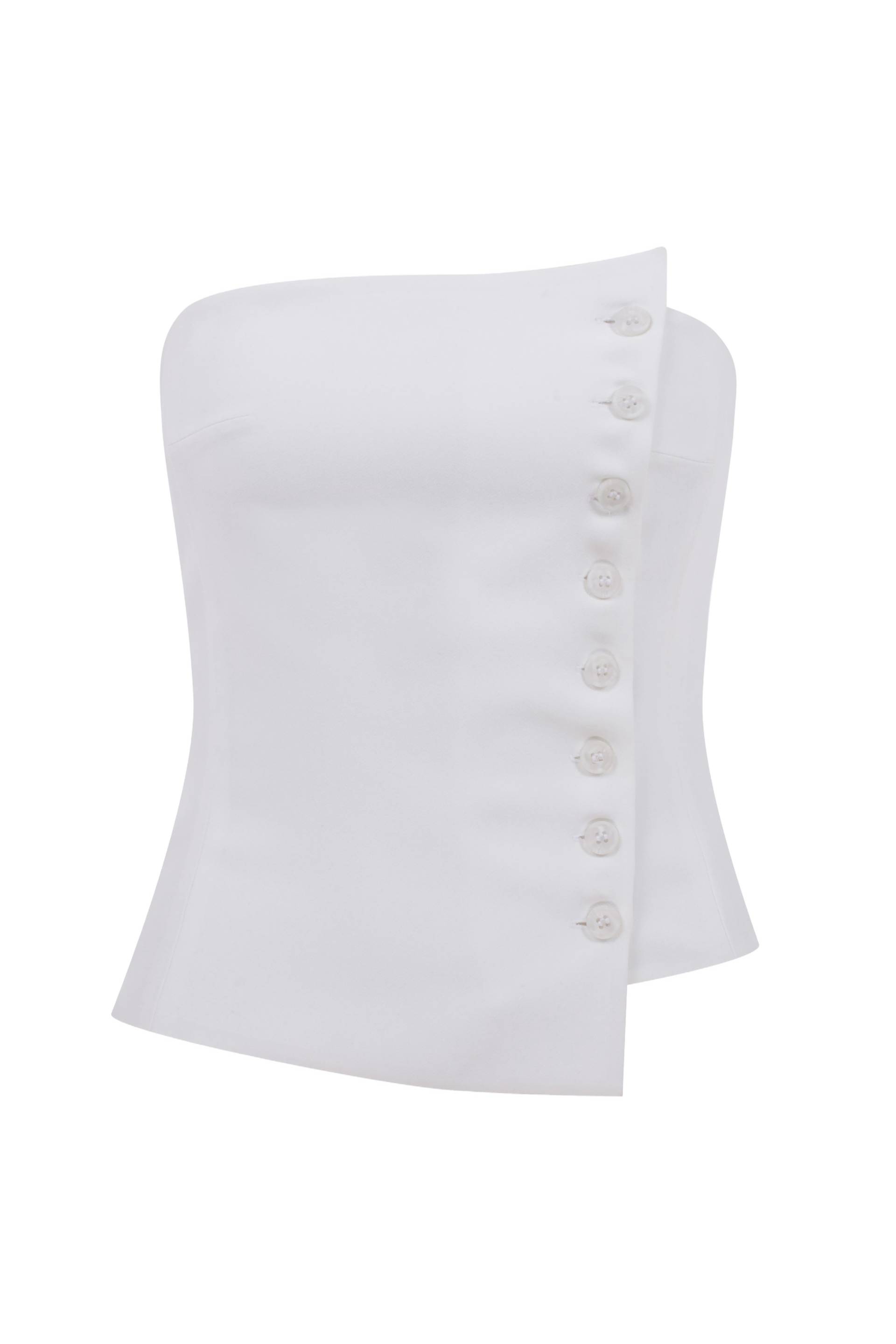 Odyle Crepe Bustier In Blanche - White - S - Nazli Ceren - Bustier tops Odyle Crepe Bustier In Blanche - White - S - Nazli Ceren - Bustier tops von Nazli Ceren