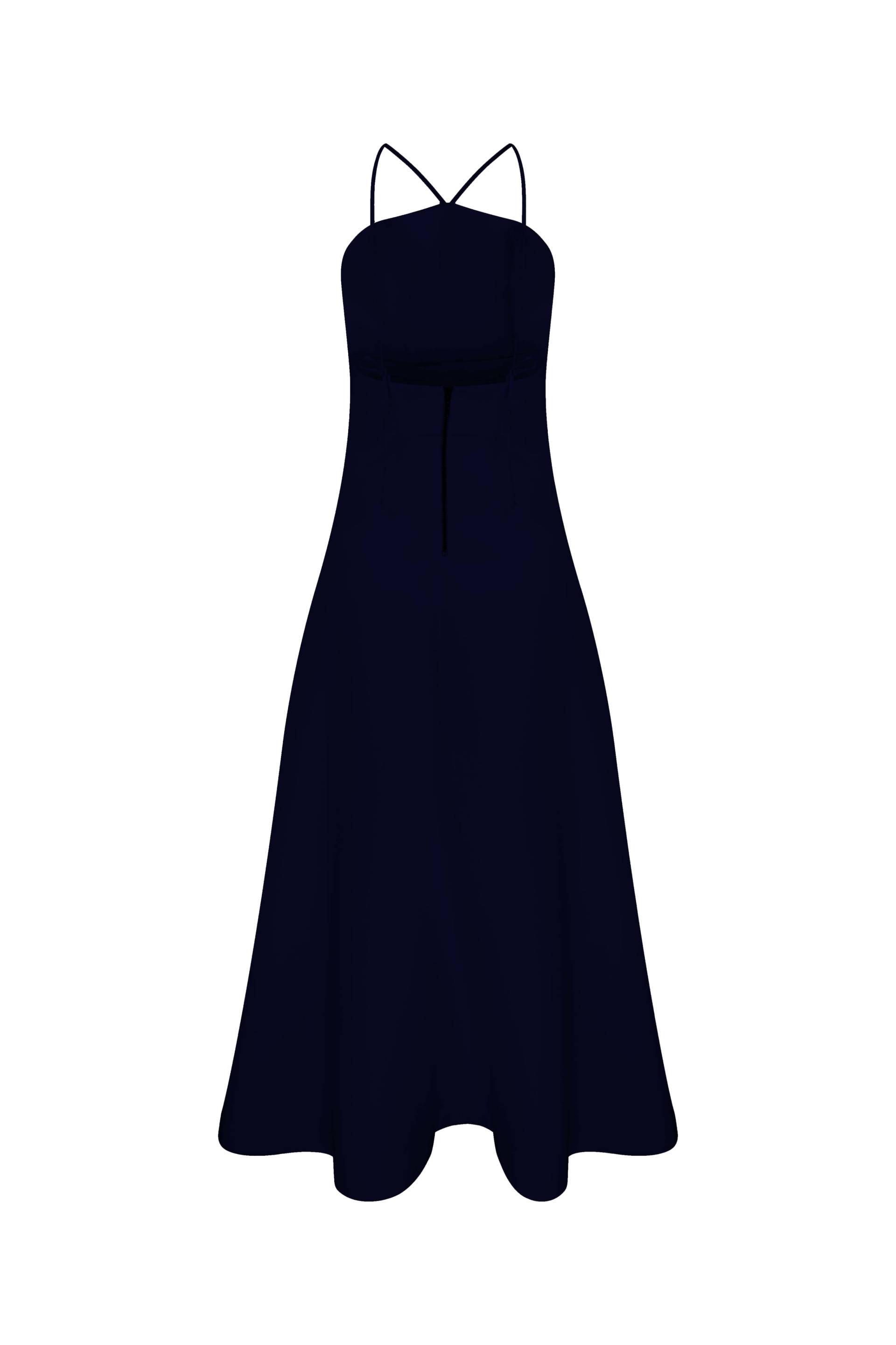 Riley Midi Dress in Midnight Blue von Nazli Ceren