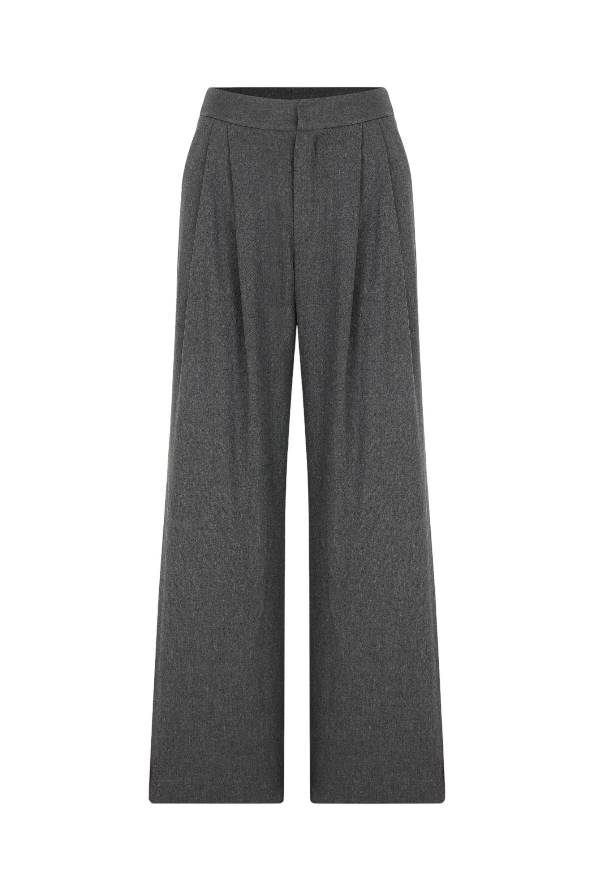 Tina Trousers in Grey - Grey - M - Nazli Ceren - Wide leg pants Tina Trousers in Grey - Grey - M - Nazli Ceren - Wide leg pants von Nazli Ceren