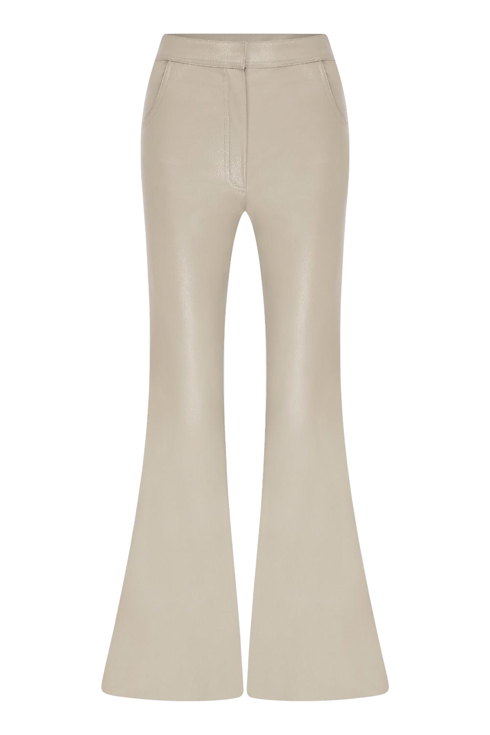 Tora Vegan Leather Flared Trousers von Nazli Ceren