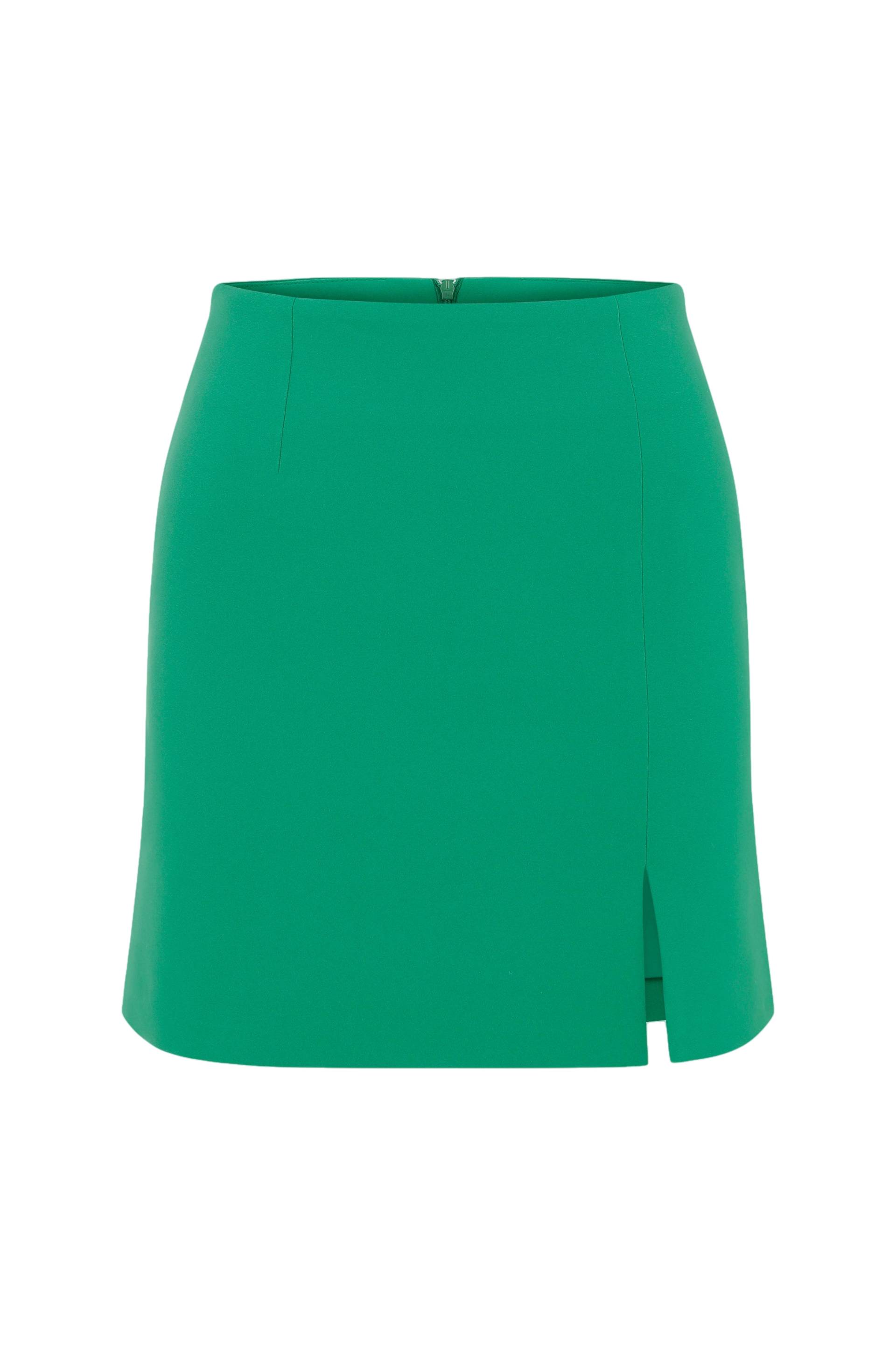 Vance A-Line Mini Skirt in Vert de Noel von Nazli Ceren