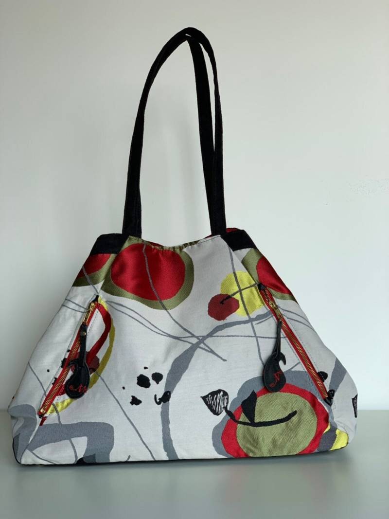 "Bunte Spritzer Große Erweiterbare Stofftasche "Confetti" von NazneensPursenality