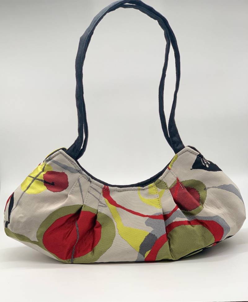 "Kleine Plissee Handtasche Rot Schwarz Und Chartreuse "Confetti" "Kleine Plissee Handtasche Rot Schwarz Und Chartreuse "Confetti" von NazneensPursenality