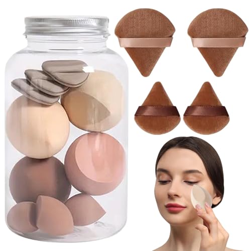 14 Stück Makeup Set, Soft Beauty Blender, Makeup Und Puderquaste Set Für Frauen, Foundation Blending Beauty Blende-r Für Foundation, Concealer, Setting Powder, Lose Puder, Roug von Nbbwwu