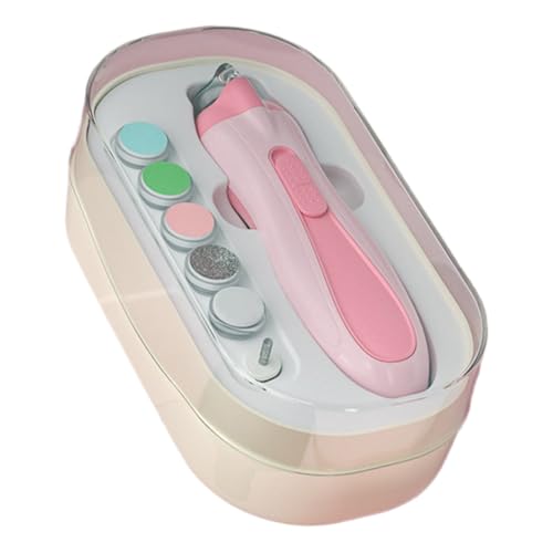 Nbbwwu Automatische Nagelklammer, Elektriknagelfeile für Baby | Babynagelschleife,Trimmpuffer-Kit mit LED Light Battery Battery Anti-Pinch Children's Manicure Care Set für das Trimmen von Heimjungen von Nbbwwu