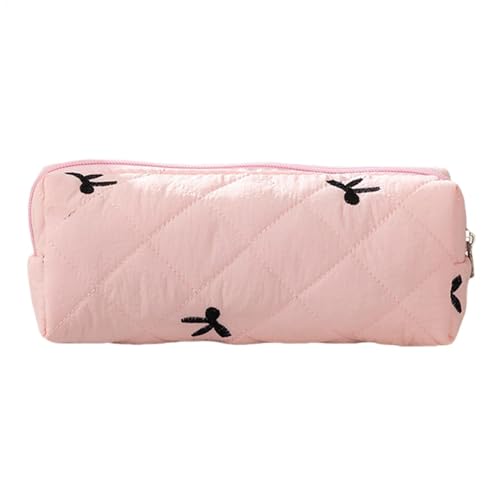 Nbbwwu Federmäppchen mit Fliege – Stifteetui für Studenten, Schreibtisch-Kosmetik-Organizer, Reißverschluss, Schreibwarenbehälter für Mittel- und Grundschule, Rose, Refer to Description, Uni von Nbbwwu