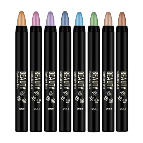Nbbwwu Lidschattenstift,Lidschattenstift,8 Stück wasserfester Lidschattenstift - Verblendbarer Augenstift-Cremewasserfester Lidschatten-Schimmerstift für Frauen von Nbbwwu