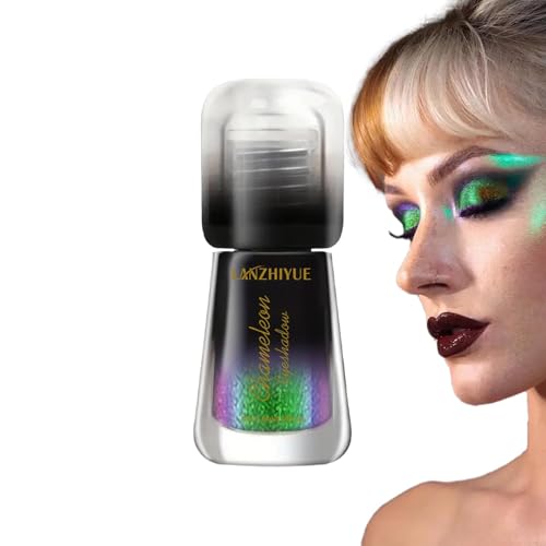 Chameleon Flüssig-Lidschatten | Metallfarben Flüssigschimmer-Lidschatten | Augen-Make-up-Zubehör, hochpigmentiertes Weihnachts-Halloween-Make-up für Mädchen, Frauen und Frauen von Nbhuiakl