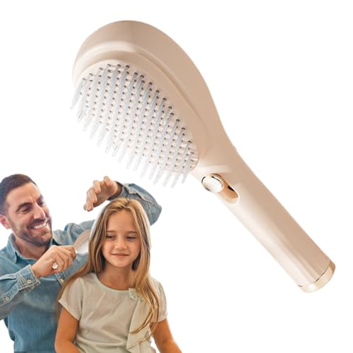 Selbstreinigende Haarbürste, ergonomischer Griff, Haarkamm mit einziehbaren Borsten, entwirrende Haarbürste für Frauen, leicht zu kämmen und zu reinigen von Nbhuiakl