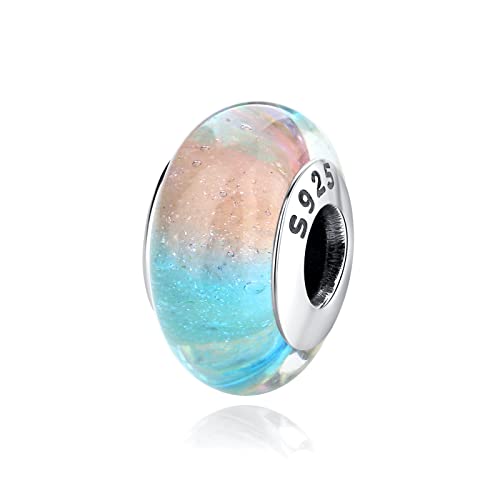 Nbsameng Muranoglas-Bloche, Anhänger aus 925er Silber, kompatibel mit Pndora Gnoce und Trollbeads Nbsameng Muranoglas-Bloche, Anhänger aus 925er Silber, kompatibel mit Pndora Gnoce und Trollbeads von Nbsameng