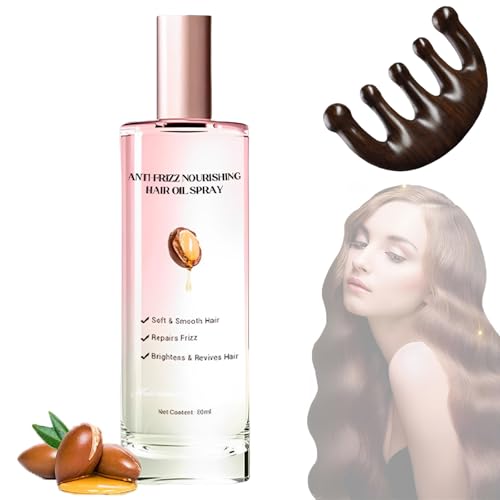 Anti-Frizz Pflegendes Haaröl-Spray, Anti-Frizz Glättungsserum, Tiefenpflegendes, Feuchtigkeitsspendendes Haarserum, Frizz-Kontrolle & Glanz, Für Trockenes, Zu Frizz Neigendes Haar (1 Stück) von Nbzsmlkn