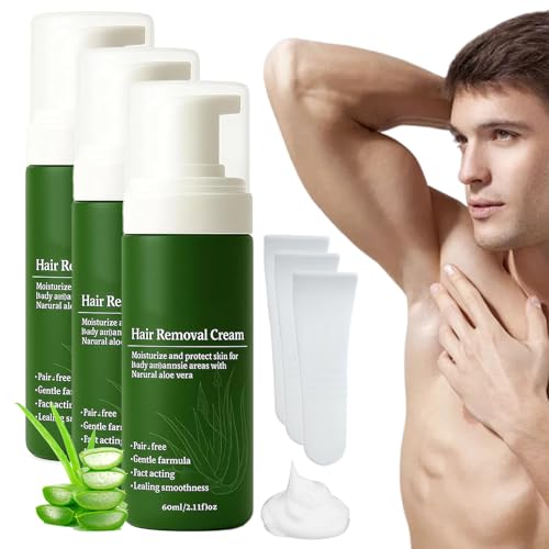 Botane Haarentfernungscreme Für Männer Mit Natürlicher Aloe Vera, Schnelles Und Sanftes No-Shave-Haarentfernungsspray, Feuchtigkeitsspendende Und Nicht Klebende Formel Für Gesicht (3 Stück) von Nbzsmlkn