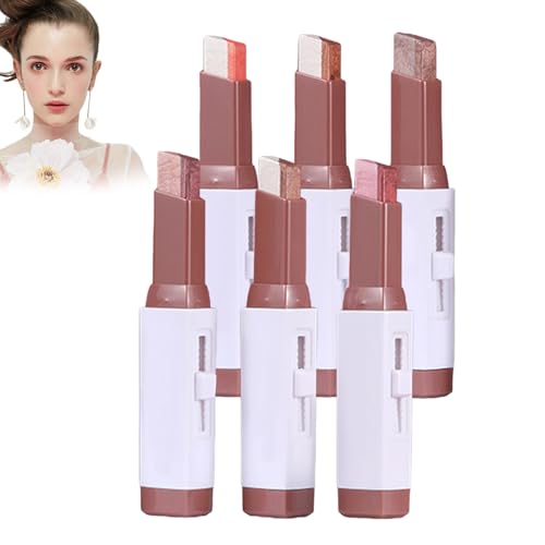 Glitzernder Farbverlaufs-Lidschattenstift, Tragbarer 2-Ton-Lidschattenstif, Wasserfester Und Langanhaltender Lidschatten-stift, Für Augen-Make-up-Tools (MIX) von Nbzsmlkn