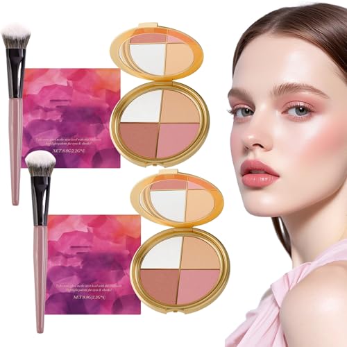 Glowjiu Gallery Highlighting Eye & Cheek Palette, Glowjiu Highlighting Eye & Cheek Palette, Lidschatten Und Highlighter Make-up (2 Stück) von Nbzsmlkn