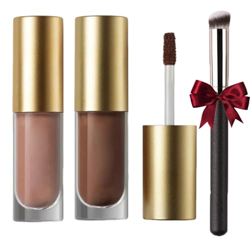 Matte Flüssiglidschatten, Matte Flüssiglidpuder-Augenfarbe, Langanhaltendes, Hochpigmentiertes Lidschatten-Make-up, Hochpigmentiertes, Langanhaltendes (Pflaume+Dunkelbraun) von Nbzsmlkn