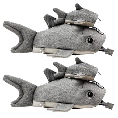 Nbzsmlkn Trendige Kawaii-Umhängetasche Im Walhai-Zoo-Design Aus Canvas, Coole Streetstyle-Umhängetasche Für Männer Und Frauen, Für Erwachsene Mit Hai-Ansteckern Und Accessoires (2 Stück) von Nbzsmlkn