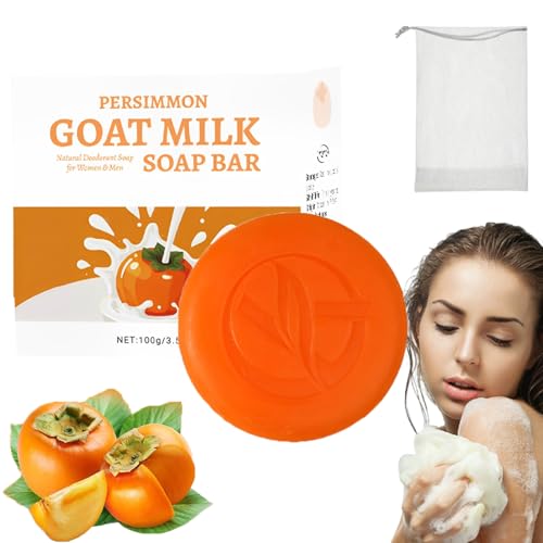 Sapskin Kaki-Seife, Kaki-Seifenstück Zur Geruchskontrolle, Natürliches Deodorant, Körperwaschseife Zur Beseitigung Von Körpergeruch Für Frauen Und Männer (1 Stück) von Nbzsmlkn