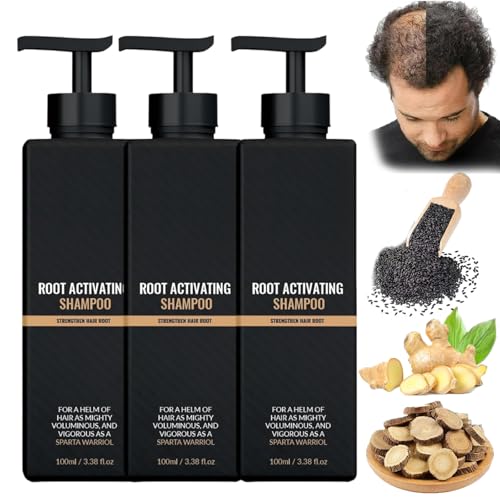 Tindedly Root Activator Shampoo, Root Activator Shampoo, Haarwurzelaktivierendes Shampoo, Natürliche Haarshampoos, Root Activator Shampoo Für Männer Und Frauen (3 Stück) von Nbzsmlkn