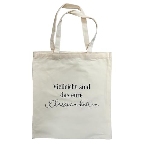 NeLi Tragetasche Lehrerin Geschenk Tasche aus Stoff mit Spruch Abschiedsgeschenk Klassenarbeiten von NeLi