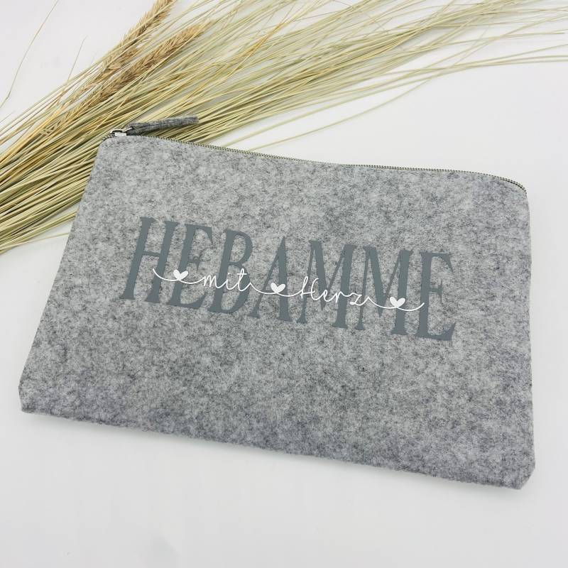 Filztasche Hebamme Mit Herz, Eine Wundervolle Individuelle Geschenkidee von NeLibyLisa