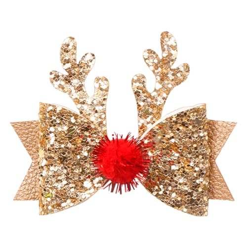 [1/2/4 STÜCK] Reindeer Antlers Weihnachts Haarschmuck, Rentier Deko Weihnachten Haarspangen Damen Kinder, Mädchen Hair Bow Christmas Hair Accessories, Weihnachtshaarschmuck Weihnachtsdeko von Neamou