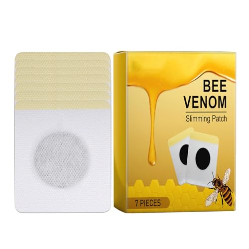 Bienengift Pflaster Zum Abnehmen, 7 Stück Bienengift Schlankheitspflaster, Bienengift Lymphdrainage Schlankheitspflaster, Bienengiftpflaster Patch Frauen Die Taille Formen, Bauchfett Schnell Loswerden von Neamou
