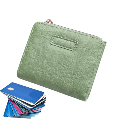 Neamou Kompakte Geldbörse für Damen - Bifold-Geldbörse mit Reißverschluss und Mehreren Kartenfächern | Portemonnaie-Clutch-Organizer mit Ausweisfenster und Reißverschlusstasche von Neamou