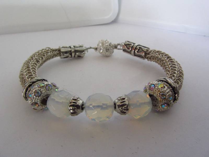 Opalith Und Silber Armband von NeatVikingJewelry